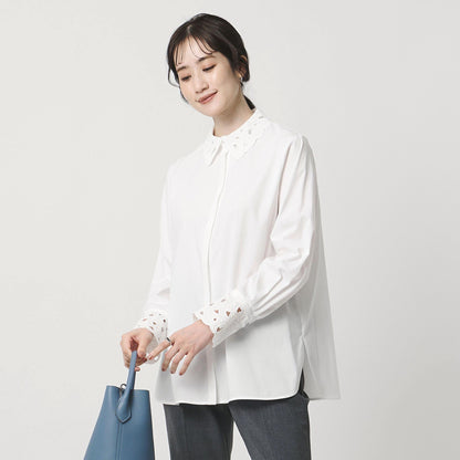 エンブロイダリー カラー シャツ ‐ウォッシャブル‐