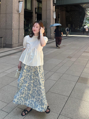 フローラル総柄マキシスカート