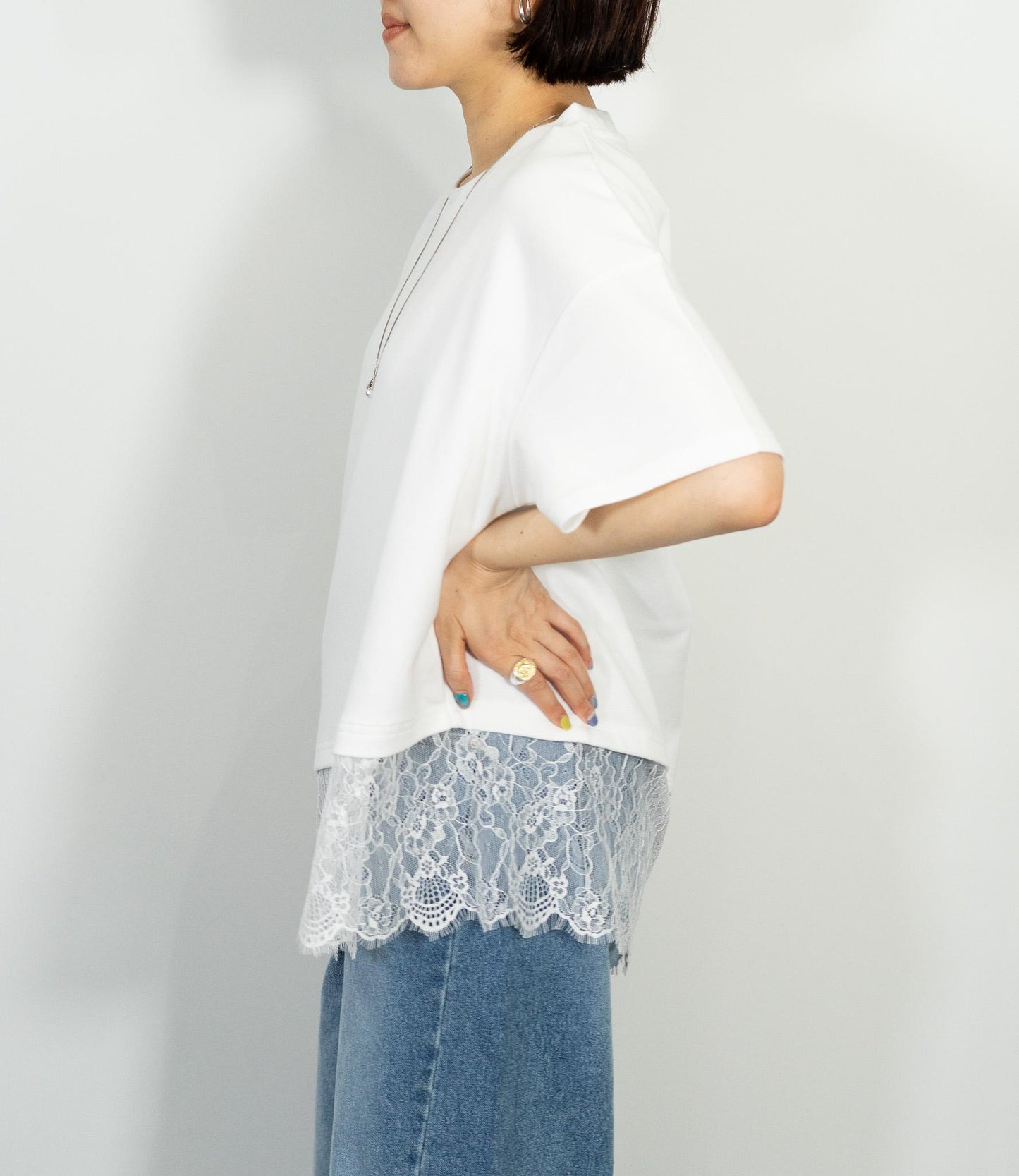 レースドッキングTシャツ