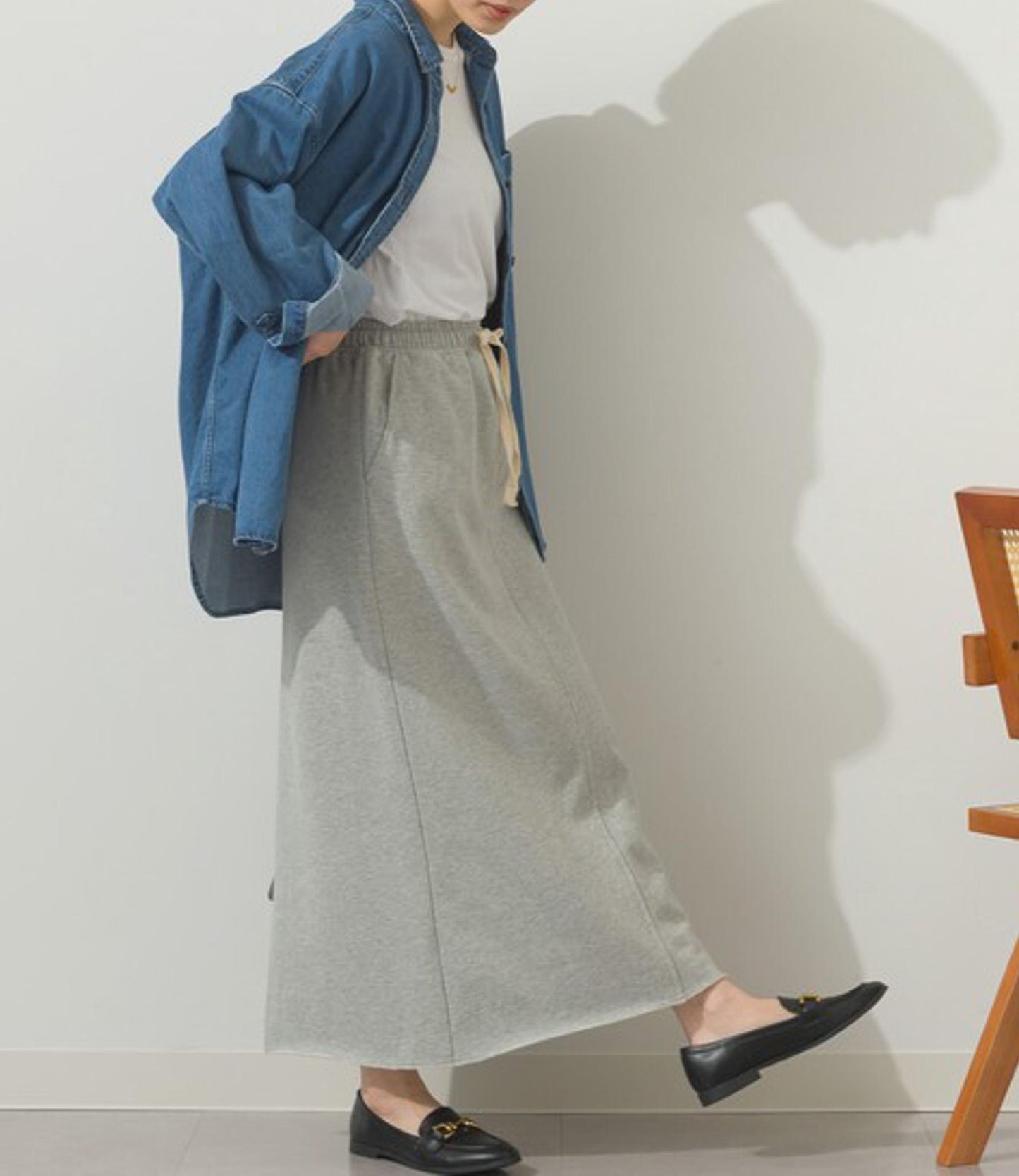 裏毛ロングスカート