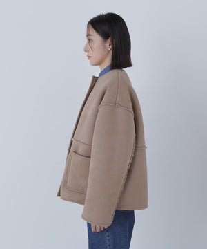 リバーシブルフェイクスウェードコート