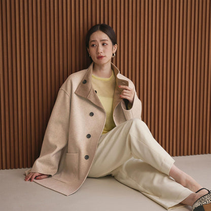 バイカラー リバー Aライン コート