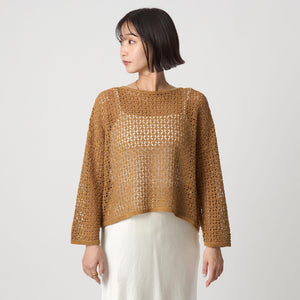 メッシュ ニット プルオーバー ウォッシャブル