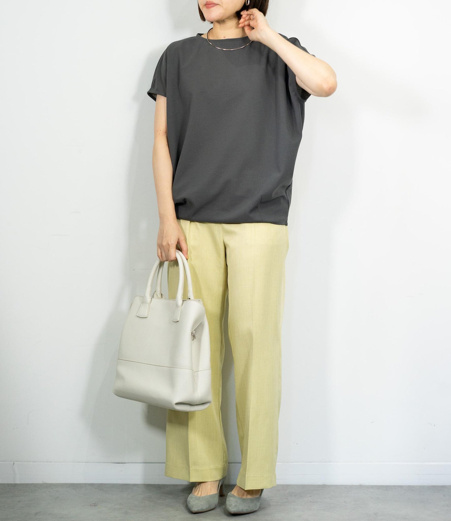 【10万人の正解シリーズ】コクーンシルエットボートネックカットソー