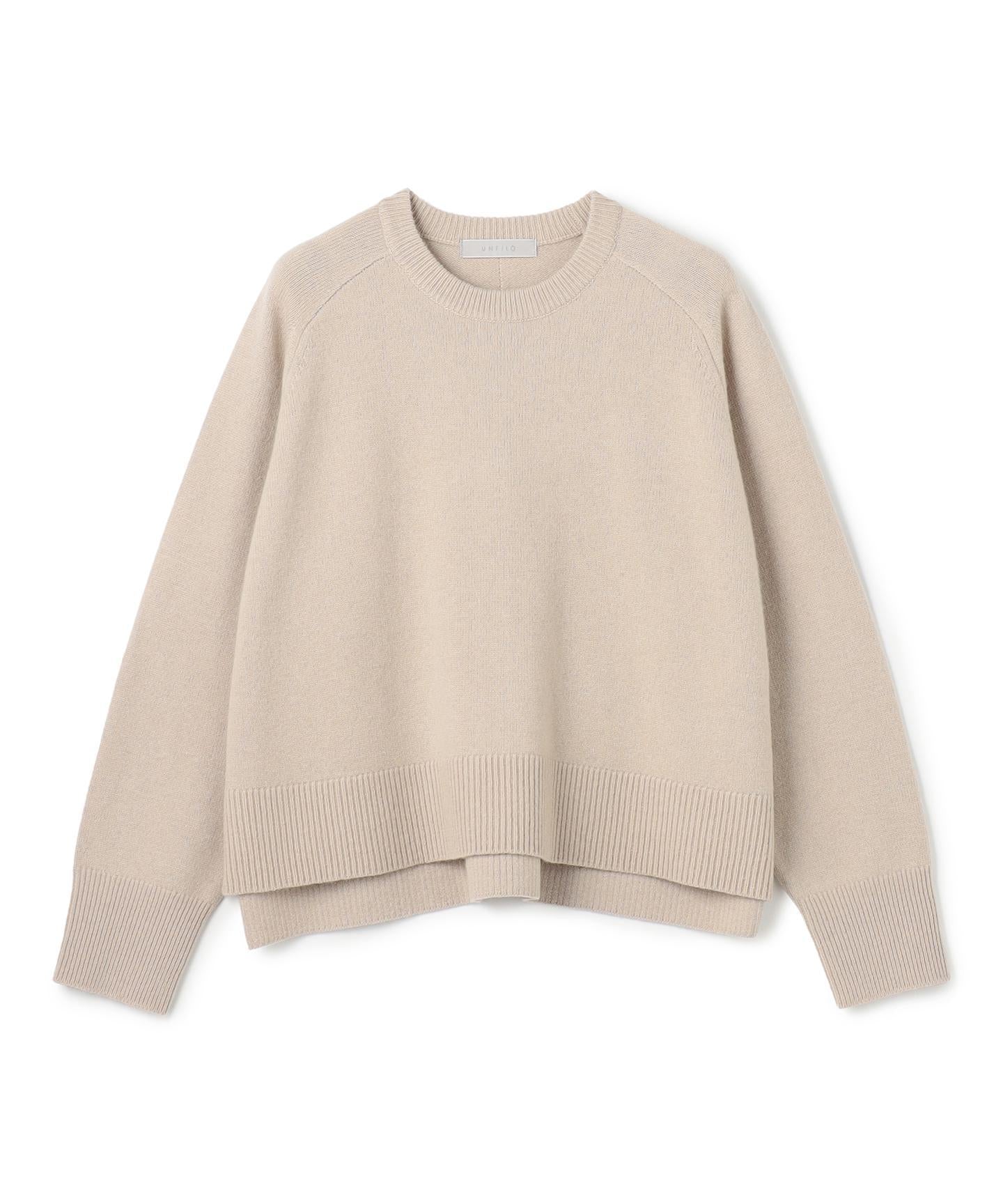 カシミヤブレンド クルーネックニット