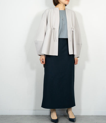 カットジョーゼットウエストマークブルゾン