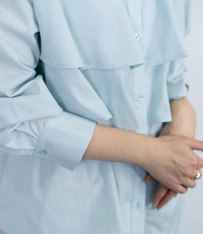 レイヤードライクダブルフリルシャツ