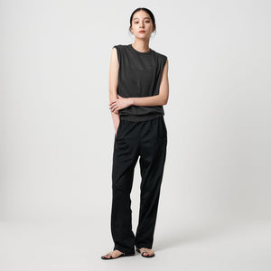 ウールナイロン シアーノースリーブニット