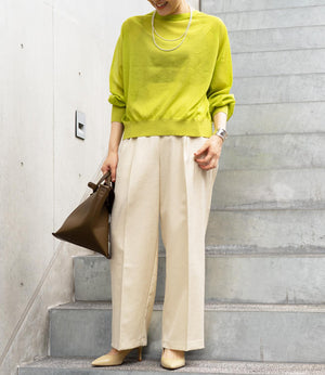 リネンライクシャイニータックパンツ