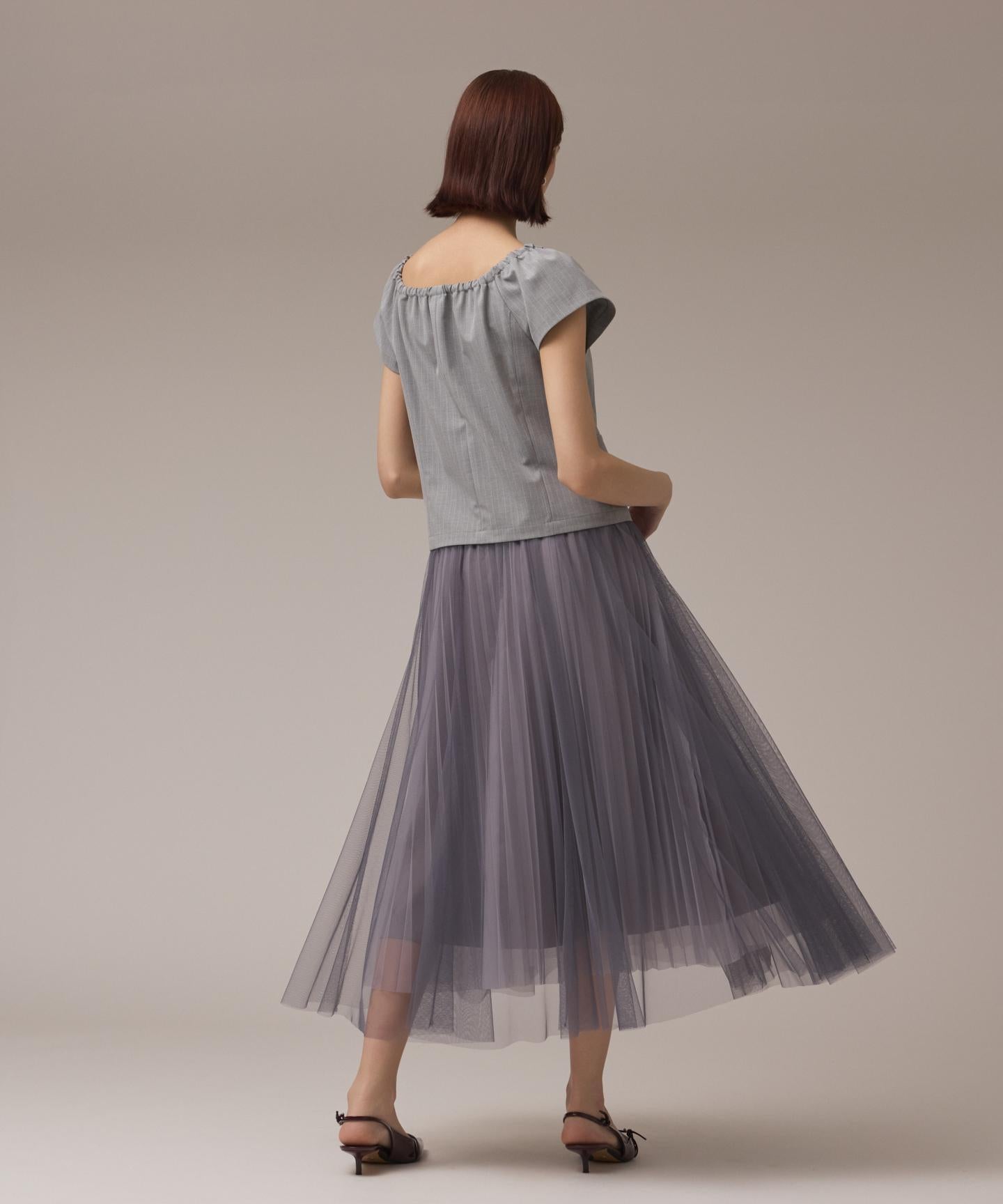 チュールリバーシブルスカート