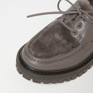 レースアップモカシン フラット45↑