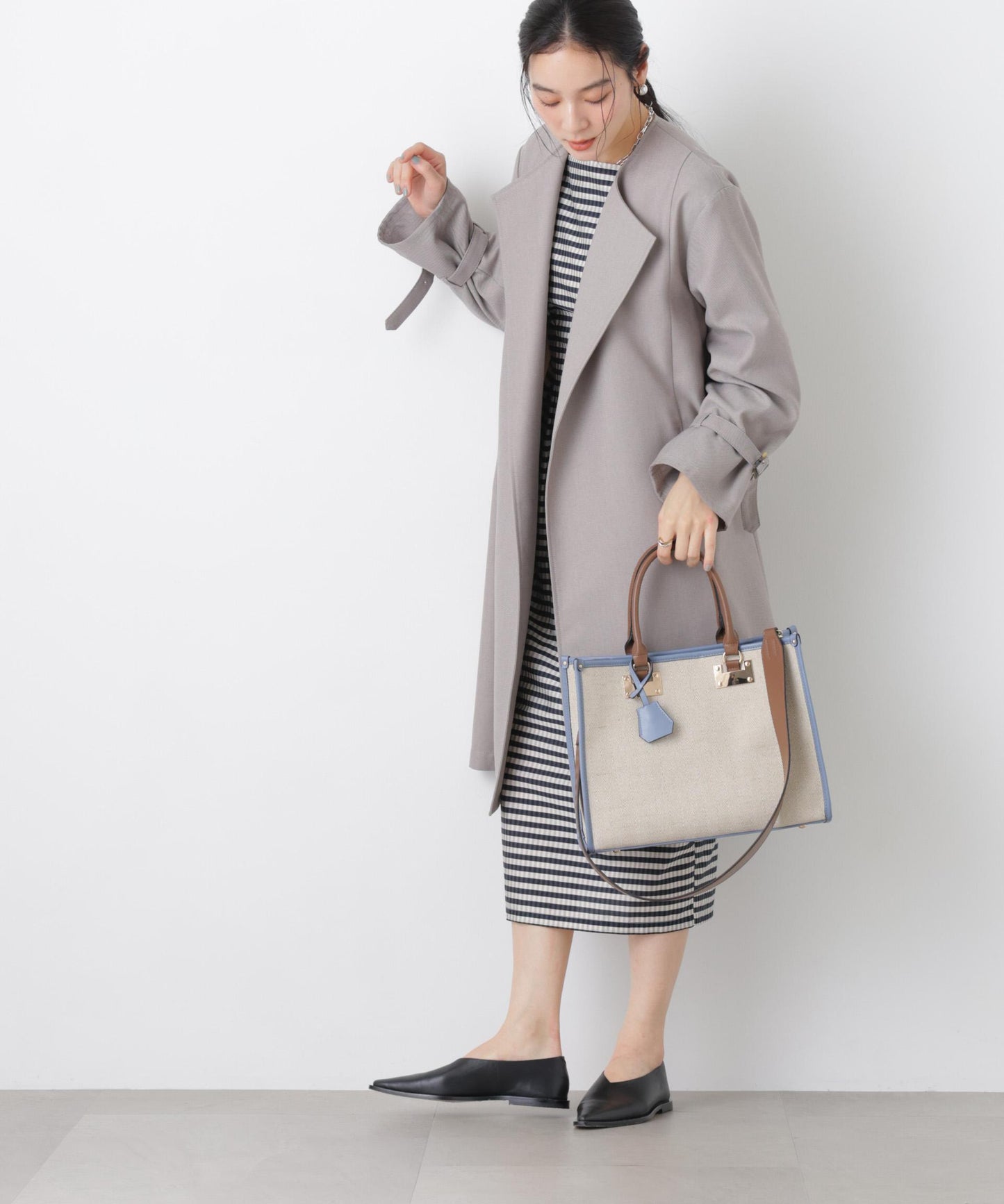 バイカラーキャンバスバッグ