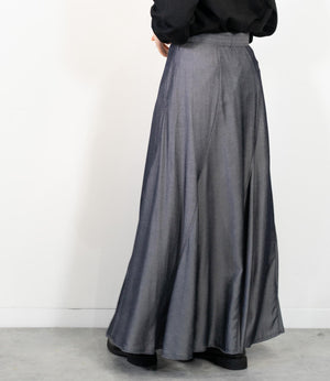 シャンブレーパネルスカート