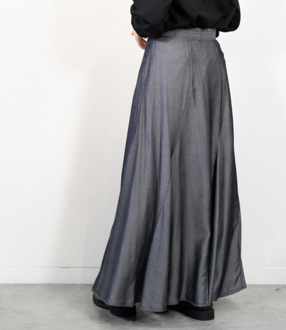 シャンブレーパネルスカート