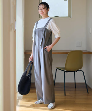 イージーケアライトストレッチサロペット