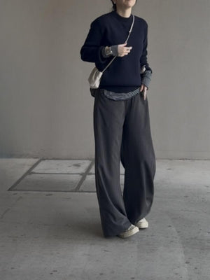 リネンワイドスラックス