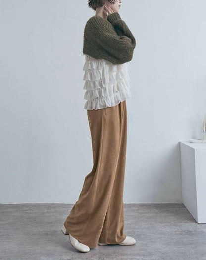 スウェードライクイージーパンツ