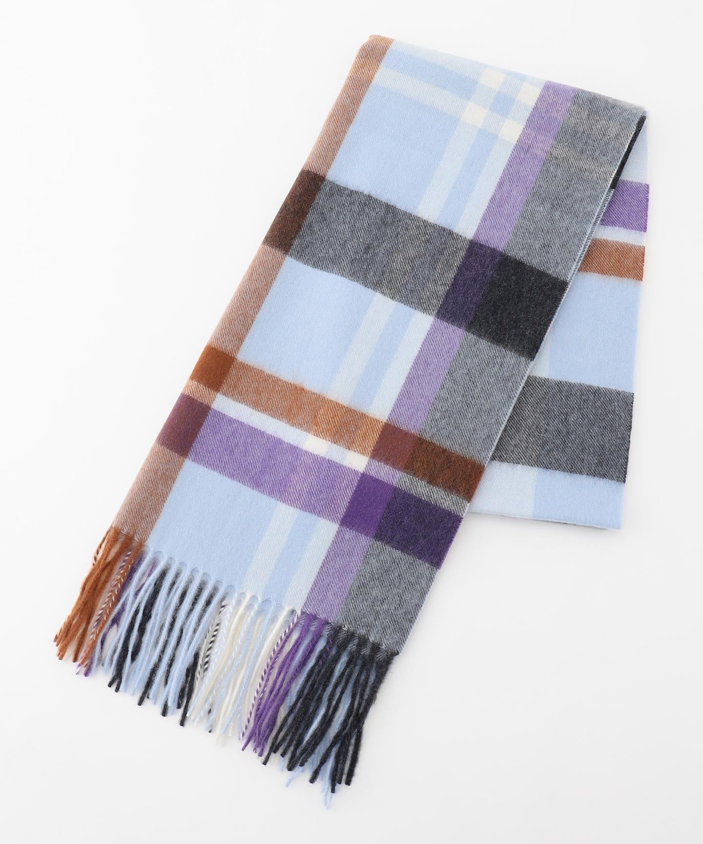 カシミヤチェック マフラー