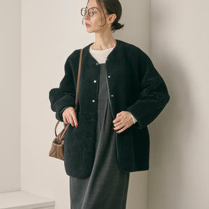 【WEB限定】ボア×フェイクムートン リバーシブルジャケット