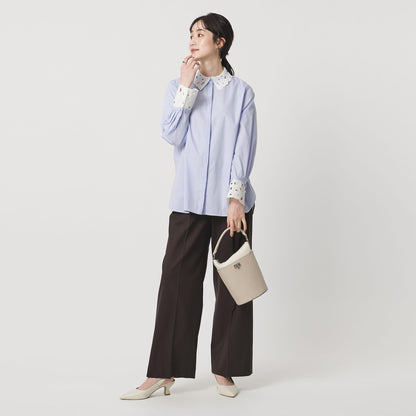 エンブロイダリー カラー シャツ ‐ウォッシャブル‐