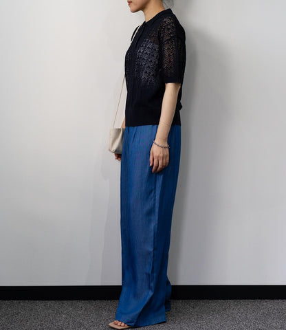 テンセルデニムストレートパンツ