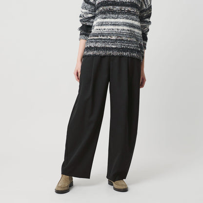 毛ポリエステル カーブパンツ ウォッシャブル