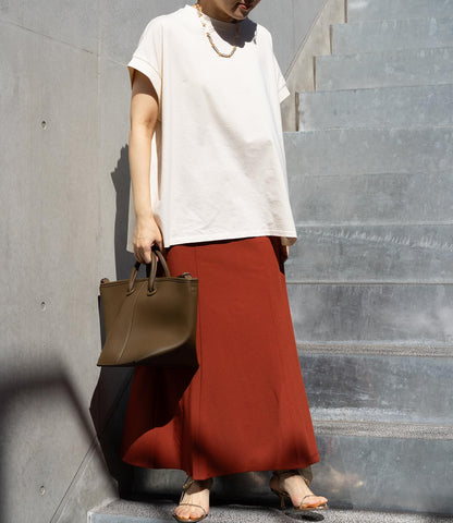 【接触冷感】フレンチスリーブチュニックカットソー