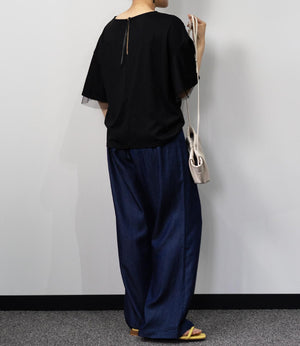 テンセルデニムストレートパンツ