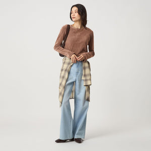 ［size SHORTあり］シアー チェック シャツ