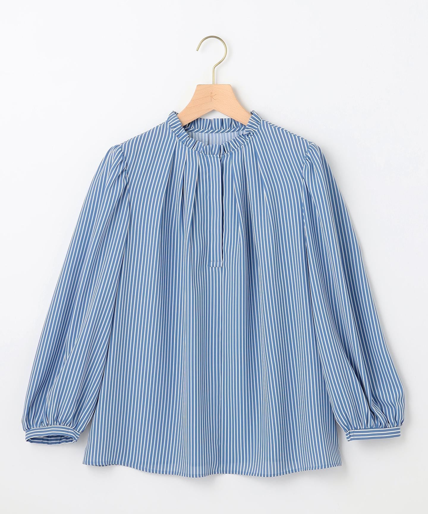 ライトデシンフリル襟 ブラウス