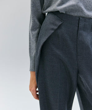 TERNES / 変形タックウールワイドパンツ