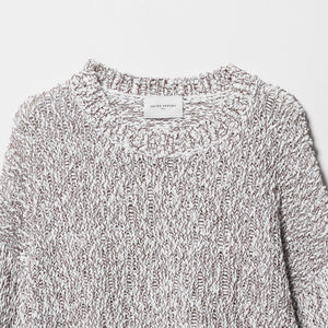 カラーミックス クルーネックニット