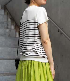 コンパクトフレンチスリーブニットT