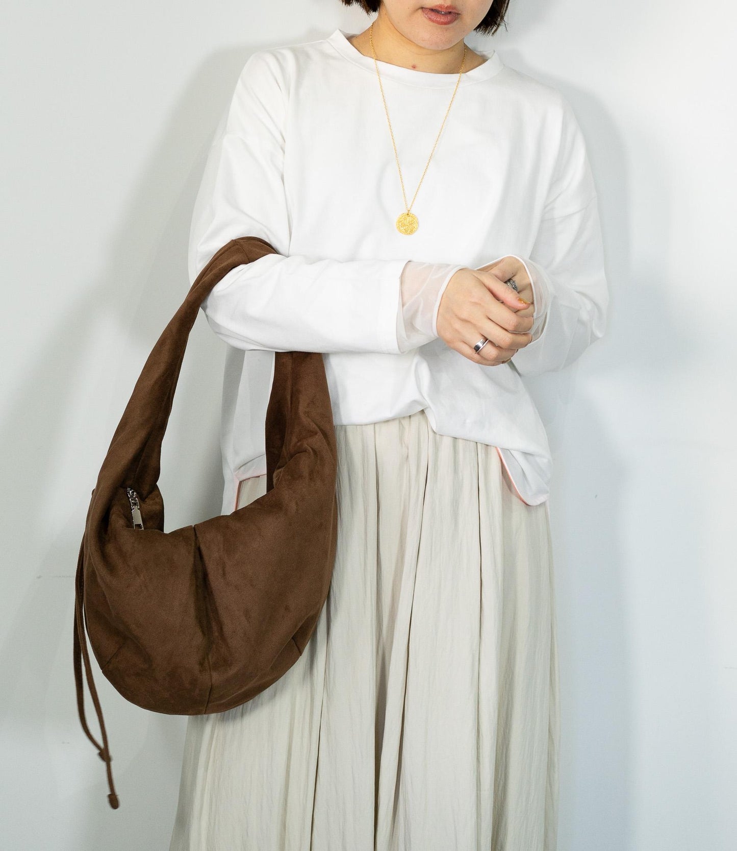 ポイントカラーロングTシャツ