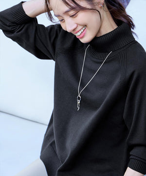 ラグランニットトップス