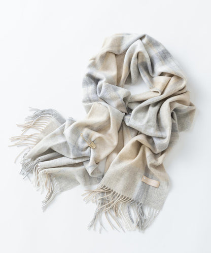 カシミヤ チェック ストール