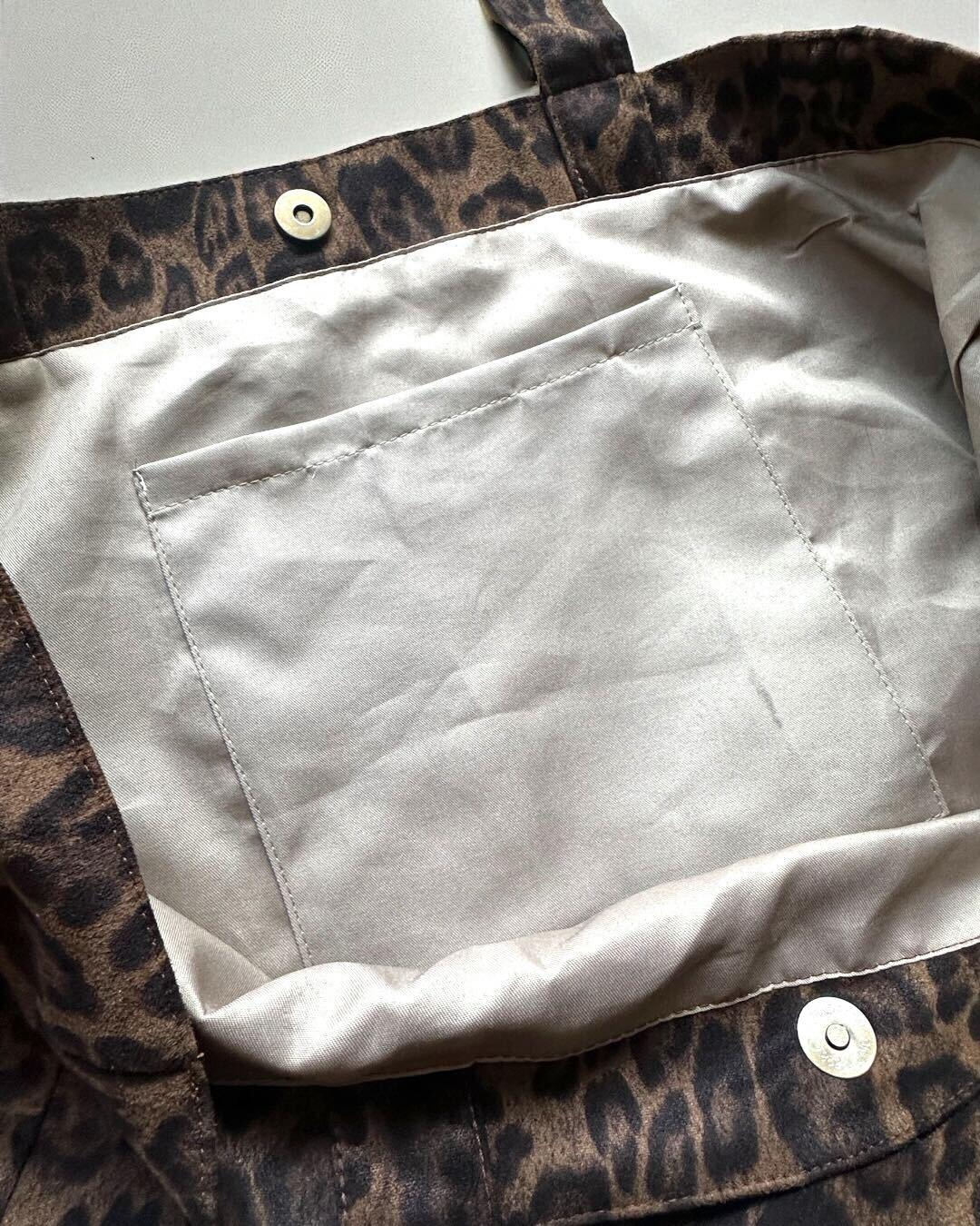 レオパード スエードショルダーバッグ