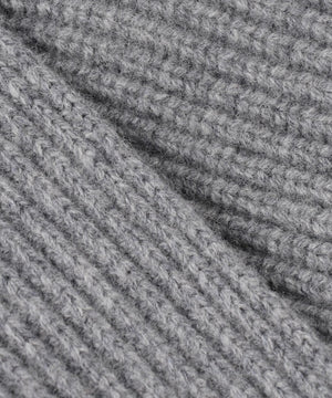 ウールカシミヤチャンキー クロップド スキッパーニット