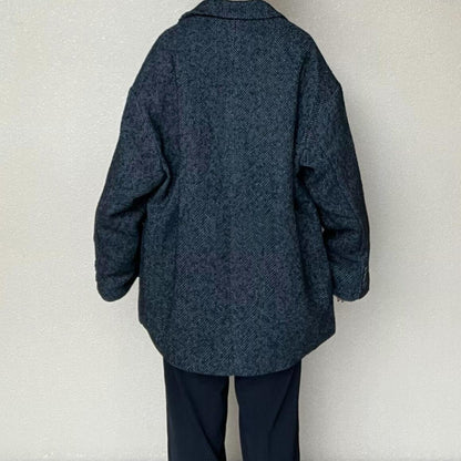 ヘリンボーンジャケットコート