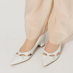 オープンアーチリボン パンプス35↑