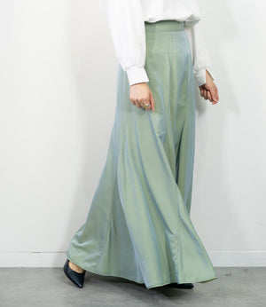 シャンブレーパネルスカート