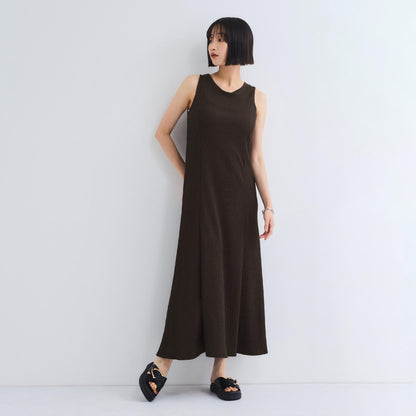 シャーリングジャージーワンピース≪洗濯機で洗える≫