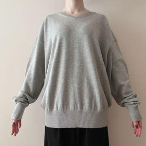 カシミアVネックニット