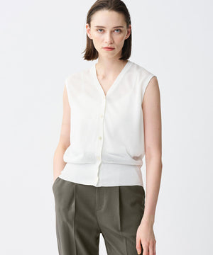 シアーニット ノースリーブベスト