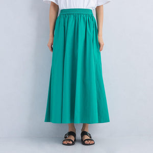 ボリューム ギャザー フレア スカート