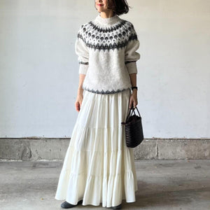 アイボリーティアードスカート