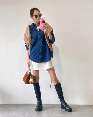 ソフトデニムシャツ