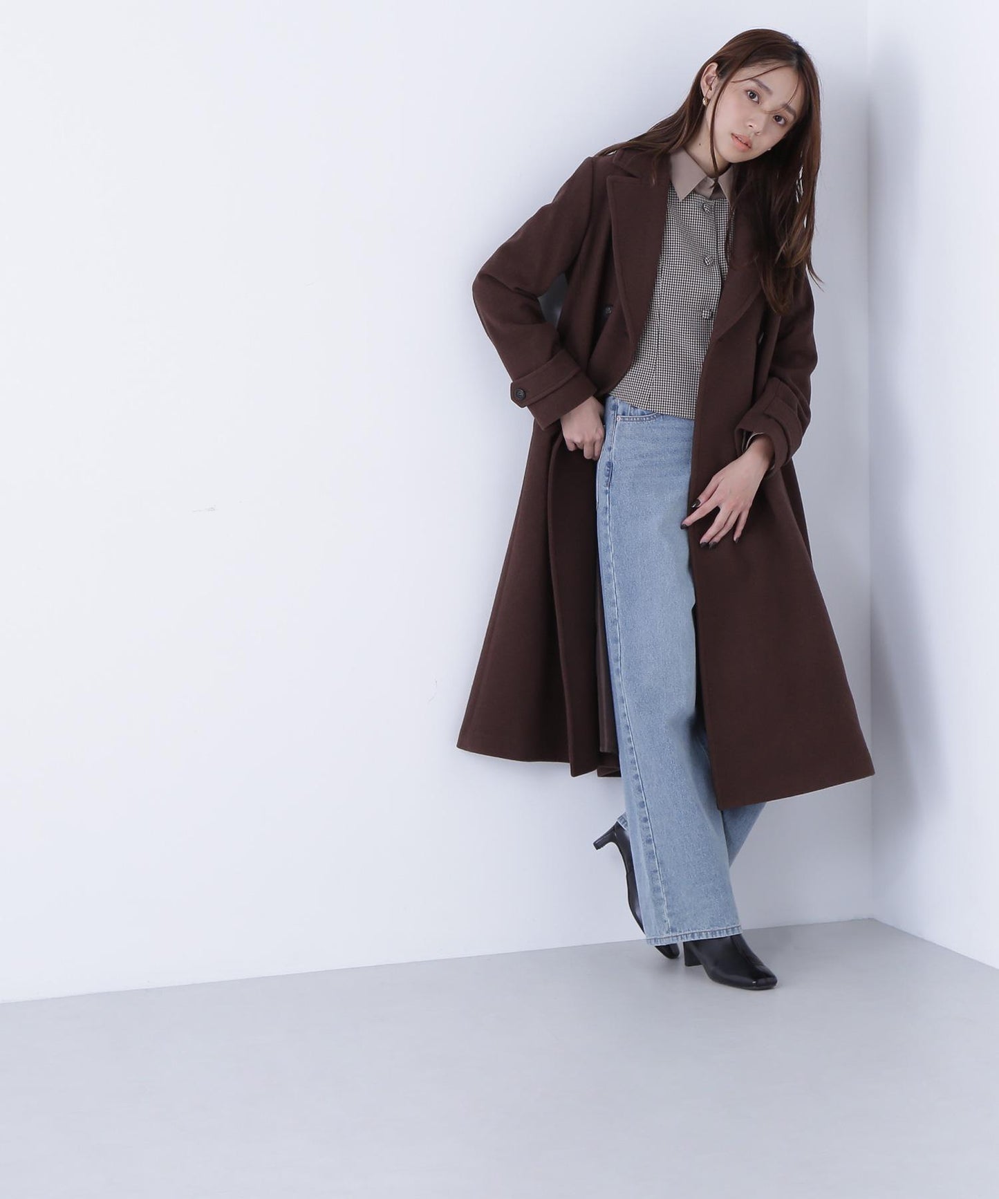 ビッグカラーダブルチェスターコート