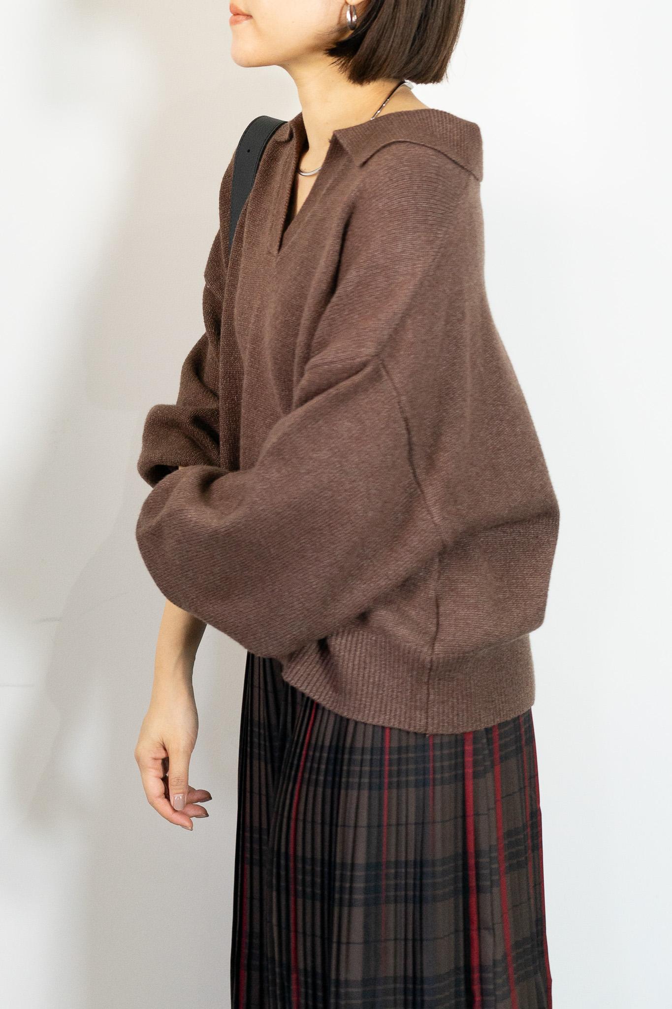 スキッパーニットプルオーバー