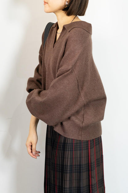 スキッパーニットプルオーバー